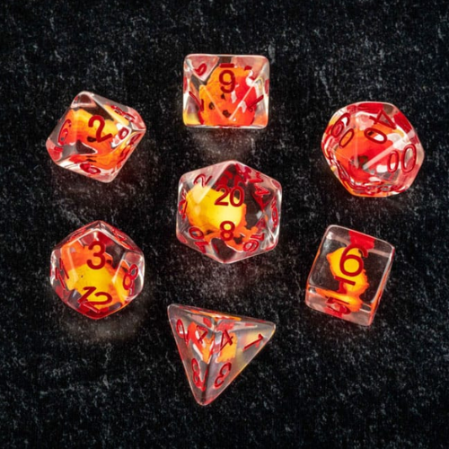 Terningsett - Dragon Storm Inclusion Dice Set Red Dragon (7)
