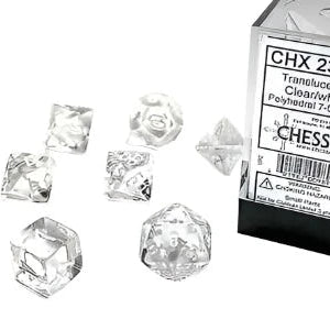 Chessex RPG 7 Klar/Hvit