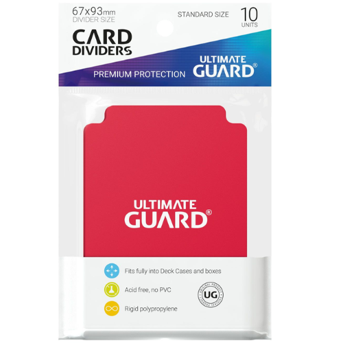 Ultimate Guard Card Dividers Standard Size (10) - Red