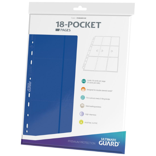 Ultimate Guard 18-Pocket Pages Side-Loading Blue