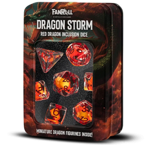 Terningsett - Dragon Storm Inclusion Dice Set Red Dragon (7)