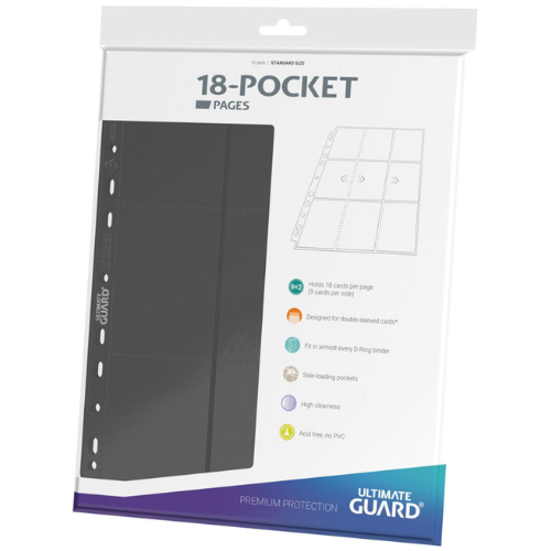 Ultimate Guard 18-Pocket Pages Side-Loading Grey