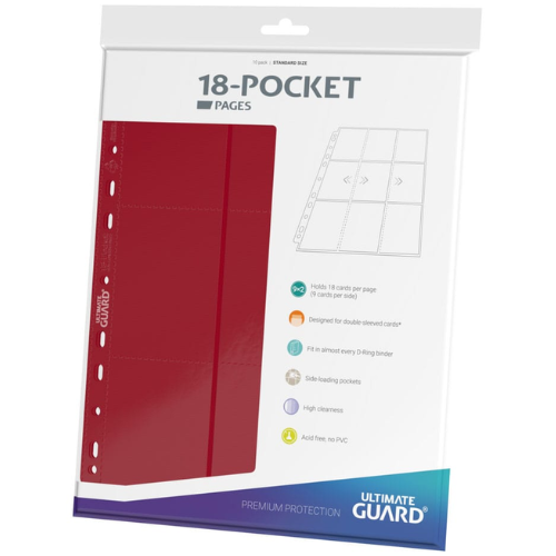 Ultimate Guard 18-Pocket Pages Side-Loading Red