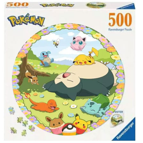Pokémon Round Jigsaw Puzzle – Flowery Pokémon (500 pieces)