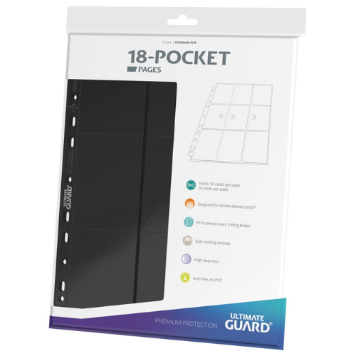 Ultimate Guard 18-Pocket Pages Side-Loading Black