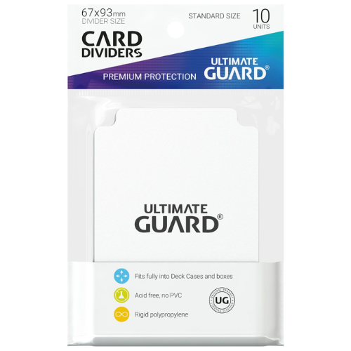 Ultimate Guard Card Dividers Standard Size (10) - White